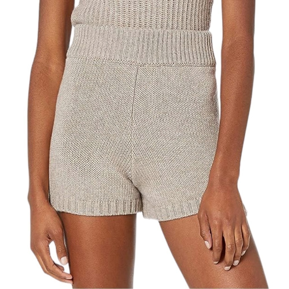 The Drop Adrienne Pull On Sweater Knit Cozy Lounge Shorts Neutral Size XL